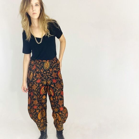 Vintage balloon hem fall pattern pants. Balloon leg pants - Picture 4 of 8